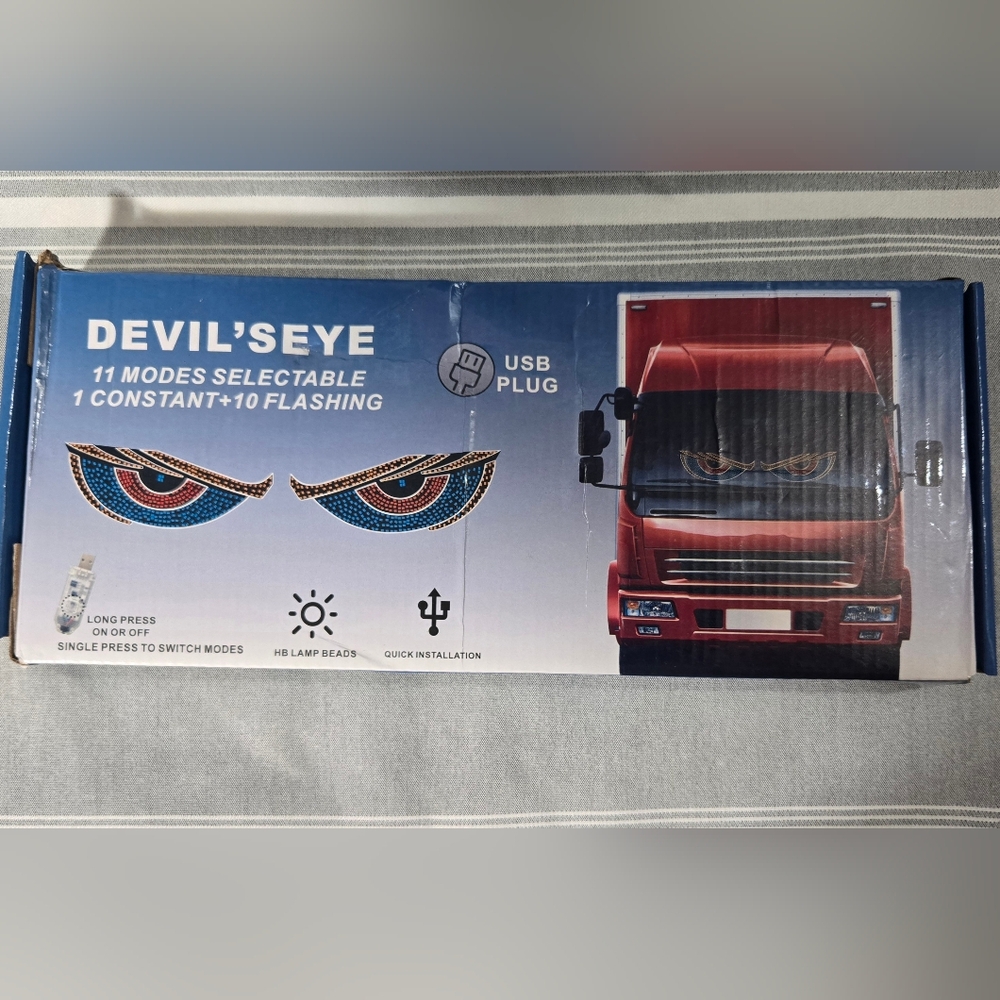 "DEVIL'S EYE" LED lights to resemble eyes, for vehicles 11 Modes, 10 Flashings